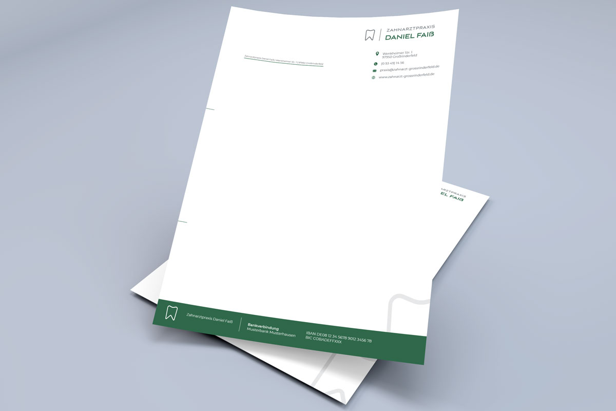 Briefpapier Design für Daniel Faiß