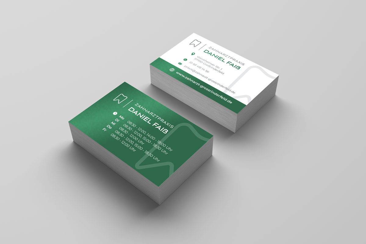 Visitenkarten Daniel Faiß Mockup